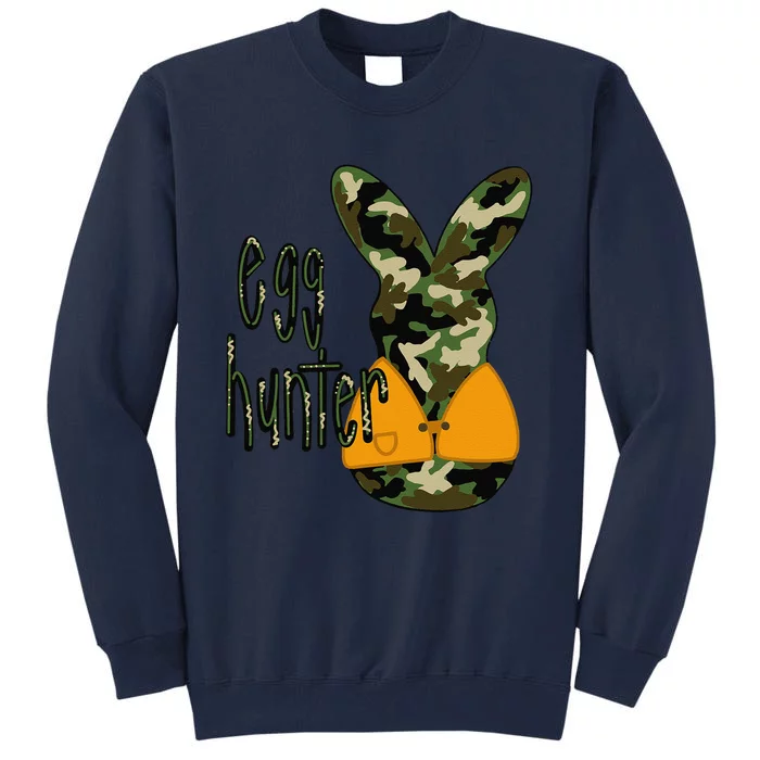 Egg Hunter Easter Camo Hunting Easter Bunny Tall Sweatshirt