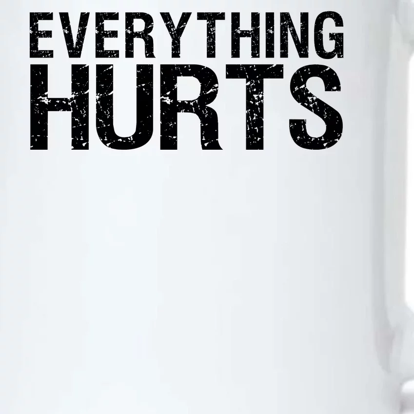 Everything Hurts Black Color Changing Mug