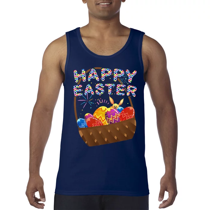 Easter Happy Easter Eggs Basket Women Gift Tank Top