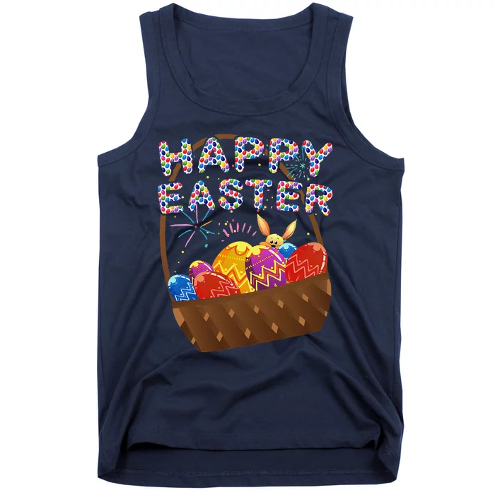 Easter Happy Easter Eggs Basket Women Gift Tank Top