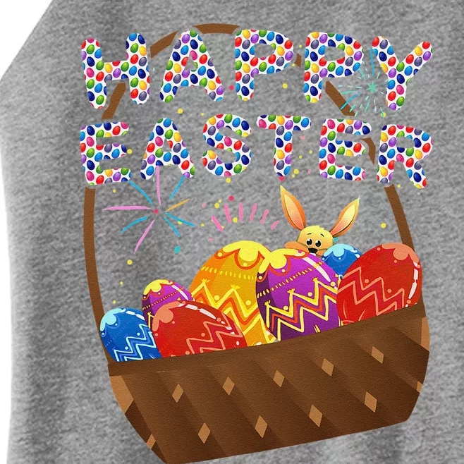 Easter Happy Easter Eggs Basket Women Gift Women’s Perfect Tri Rocker Tank