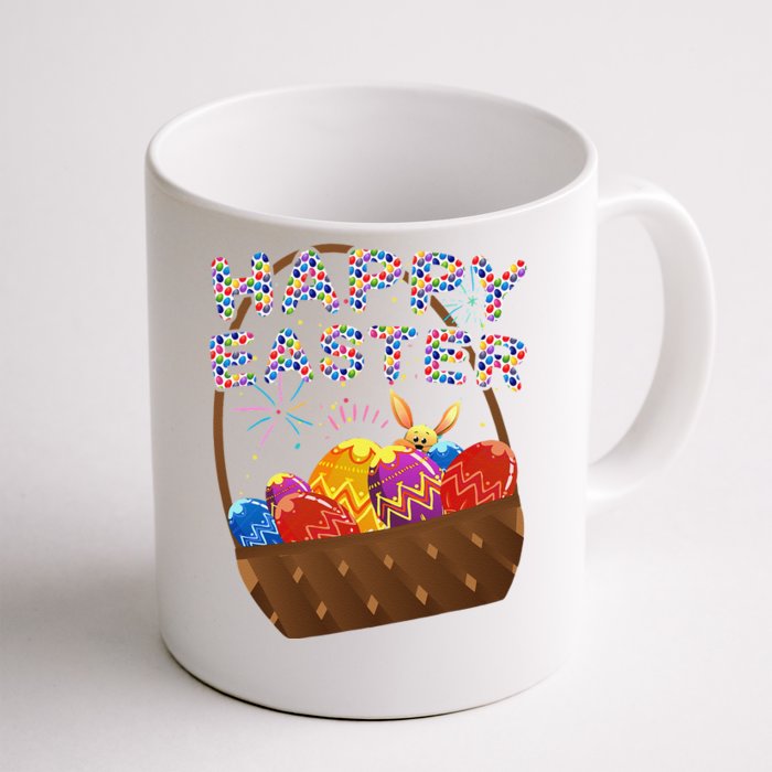 Easter Happy Easter Eggs Basket Women Gift Front & Back Coffee Mug