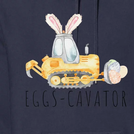 Eggscavator Happy Easter Funny Excavator Hunting Egg Premium Hoodie