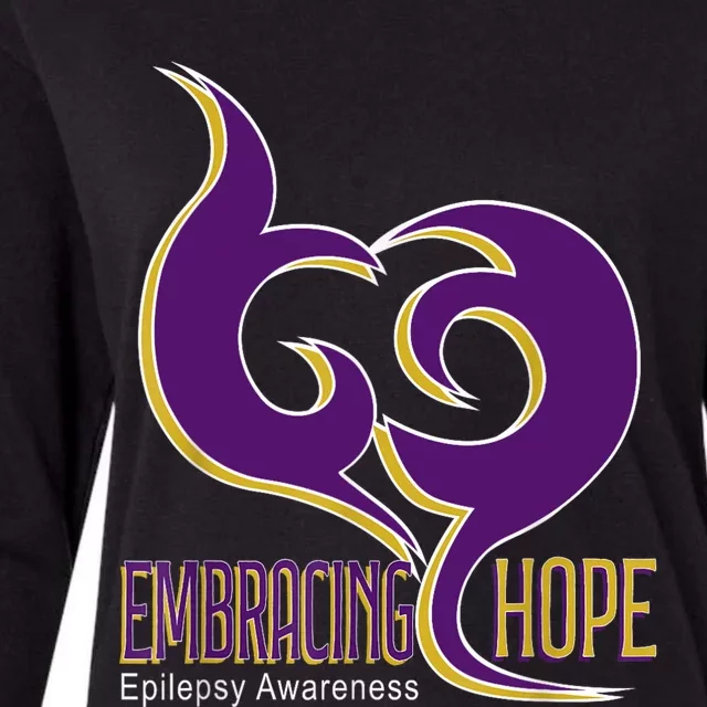 Embracing Hope Epilepsy Awareness Prevent Epilepsy Womens Cotton Relaxed Long Sleeve T-Shirt