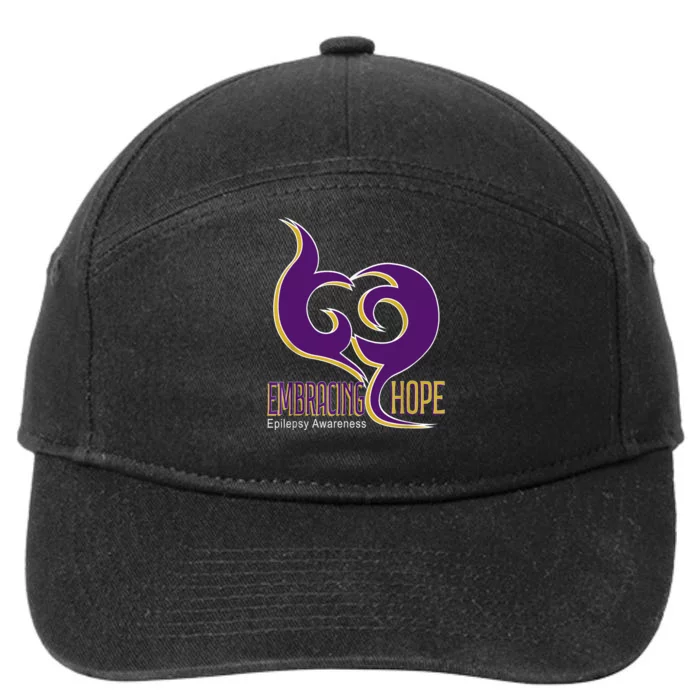 Embracing Hope Epilepsy Awareness Prevent Epilepsy 7-Panel Snapback Hat