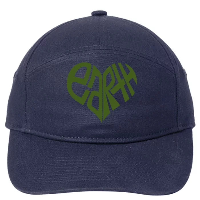 Earth Heart 7-Panel Snapback Hat