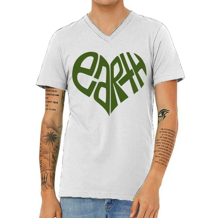 Earth Heart V-Neck T-Shirt