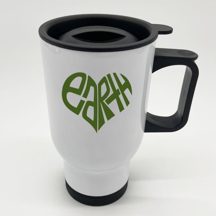 Earth Heart Front & Back Stainless Steel Travel Mug