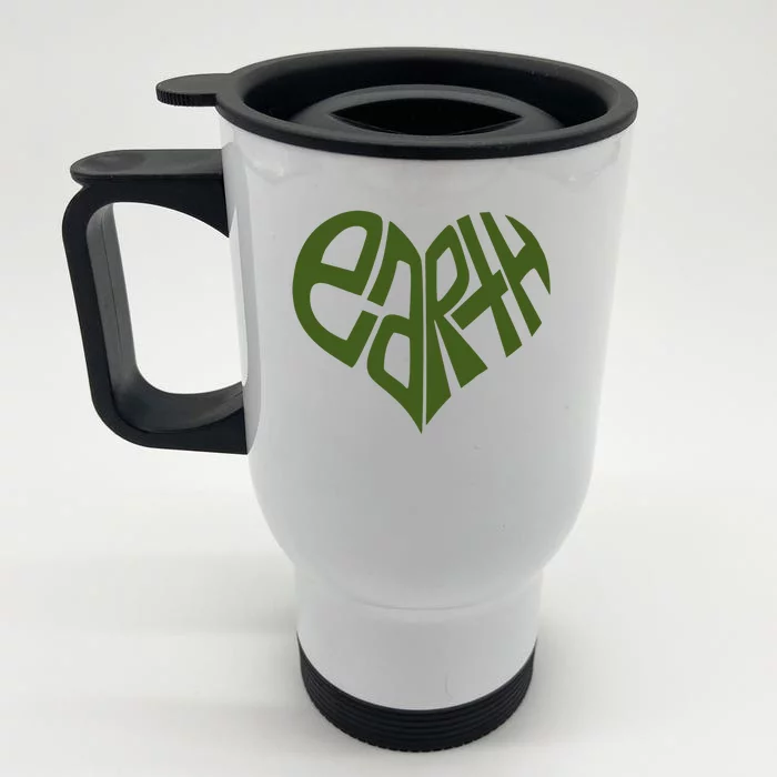 Earth Heart Front & Back Stainless Steel Travel Mug