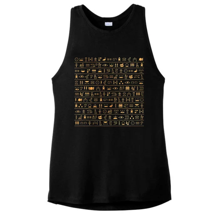 Egypt Hieroglyphs Egyptian Ladies Tri-Blend Wicking Tank