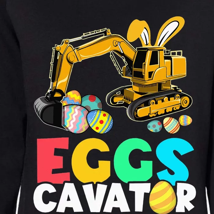 EggsCavator Happy Easter Funny Excavator Hunting Egg Womens California Wash Sweatshirt