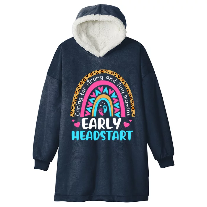 Early Headstart Early Childhood Edu Teacher Back To School Hooded Wearable Blanket