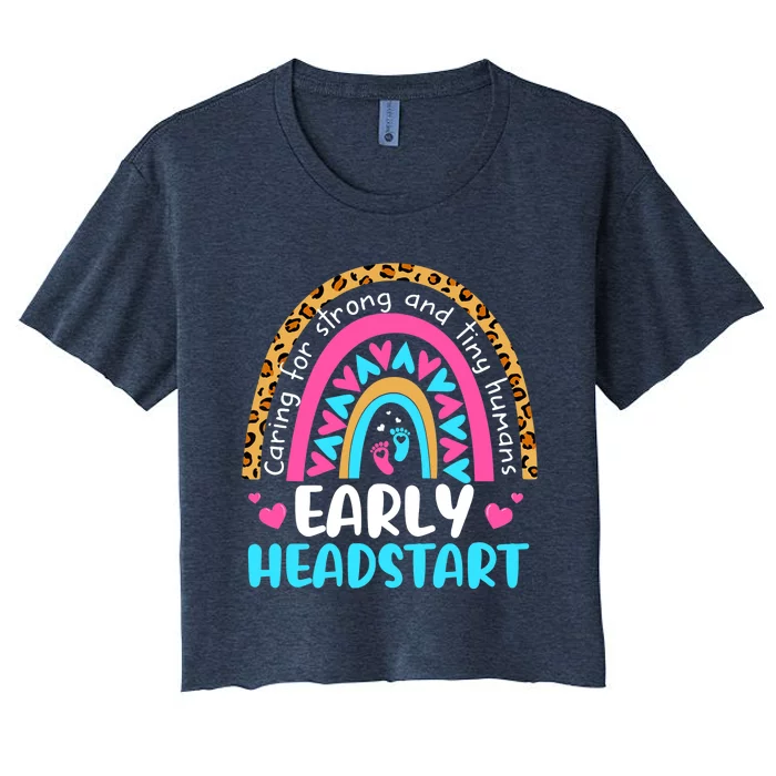 Early Headstart Early Childhood Edu Teacher Back To School Women's Crop Top Tee