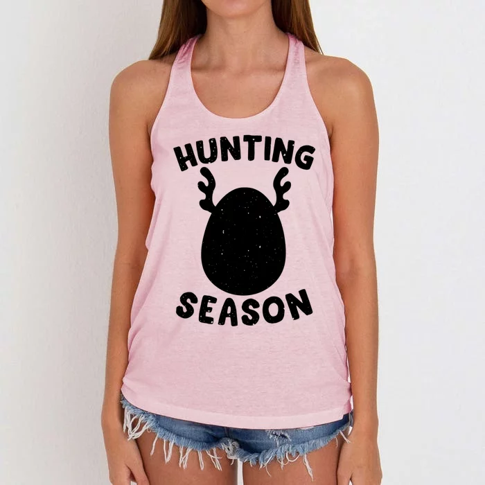 Egg Hunting Easter Season Hunter Gift Women's Knotted Racerback Tank