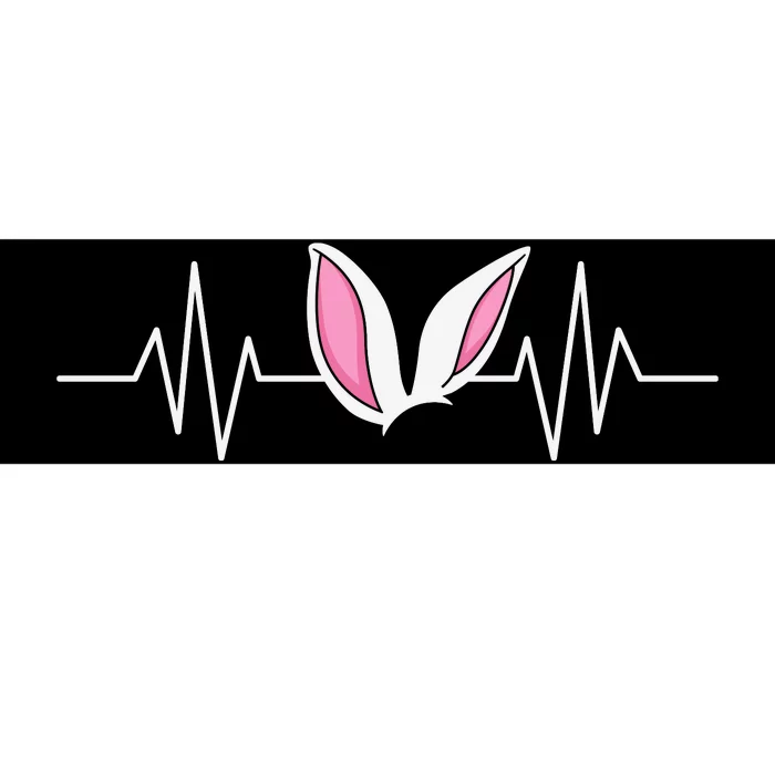 Easter Heartbeat Easter Day Cute Ears Bunny Girl Women Bumper Sticker