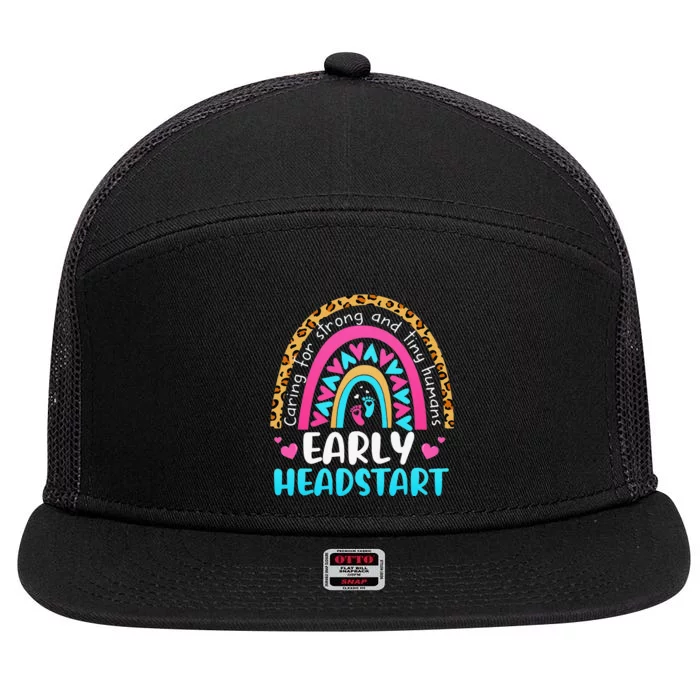 Early Headstart Early Childhood Edu Teacher Back To School 7 Panel Mesh Trucker Snapback Hat