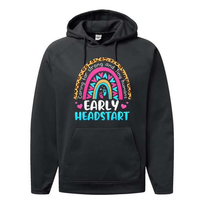 Early Headstart Early Childhood Edu Teacher Back To School Performance Fleece Hoodie