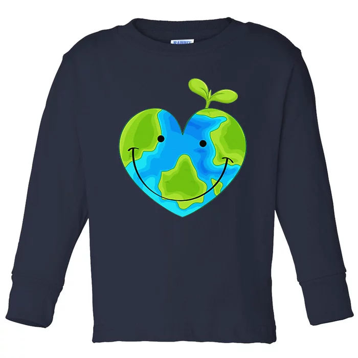 Earth Heart Earth Day Toddler Long Sleeve Shirt