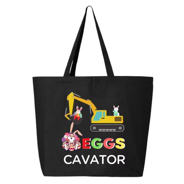 EggsCavator Happy Easter Funny Excavator Hunting Egg 25L Jumbo Tote