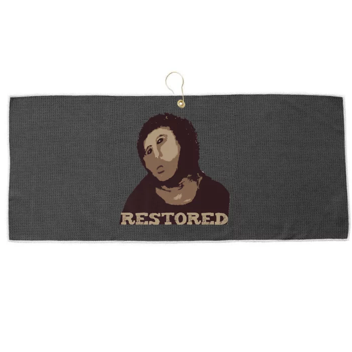 Ecce Homo Ecce Mono Fresco Painting Restoration Large Microfiber Waffle Golf Towel