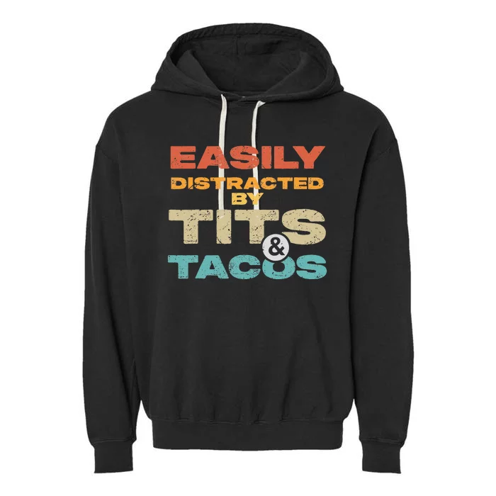 Eat Healthy Funny Sarcastic Eating Out Design Garment-Dyed Fleece Hoodie