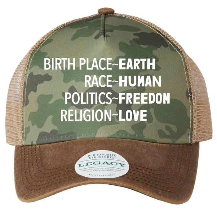 Earth Hu Freedom Love Equality Gift Legacy Tie Dye Trucker Hat