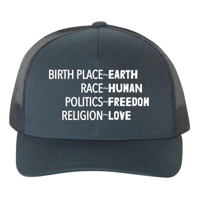 Earth Hu Freedom Love Equality Gift Yupoong Adult 5-Panel Trucker Hat