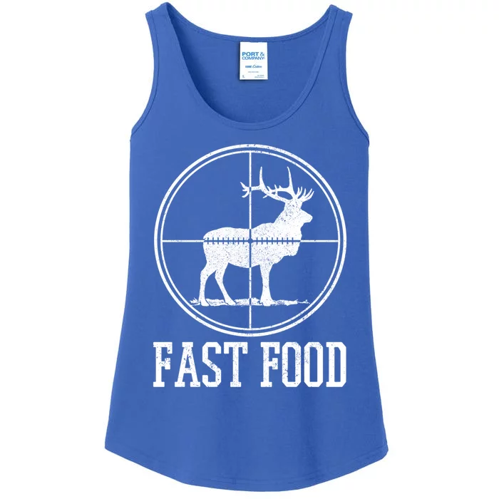 Elk Hunting Fast Food Funny Deer Hunter Gift Ladies Essential Tank