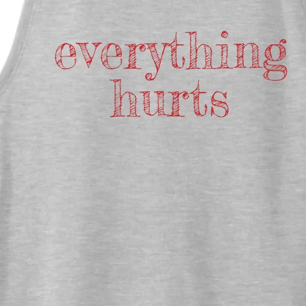 Everything Hurts Getting Older With Age Ladies Tri-Blend Wicking Tank