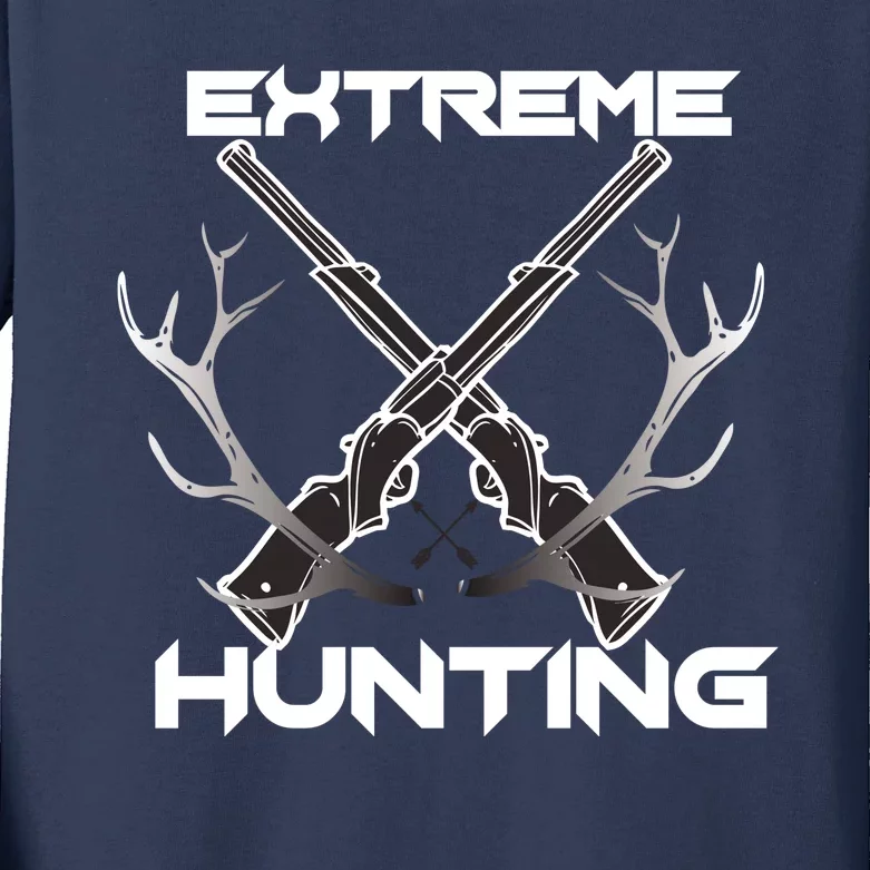 Extreme Hunting Hunter Gift Kids Long Sleeve Shirt