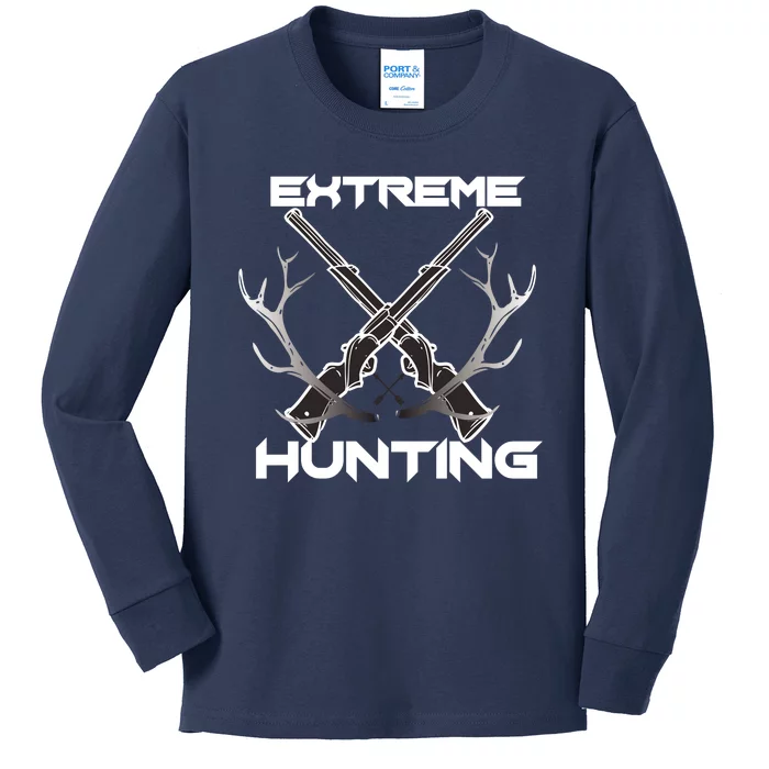 Extreme Hunting Hunter Gift Kids Long Sleeve Shirt