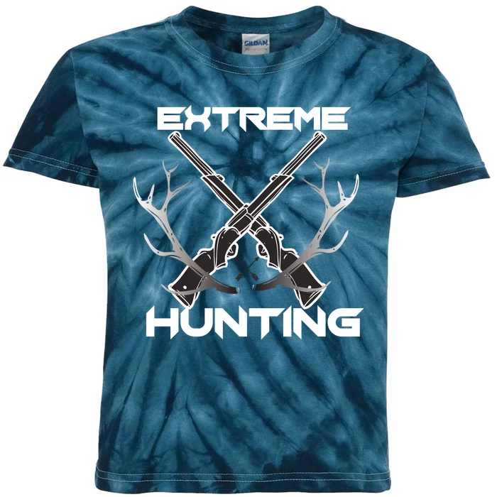 Extreme Hunting Hunter Gift Kids Tie-Dye T-Shirt