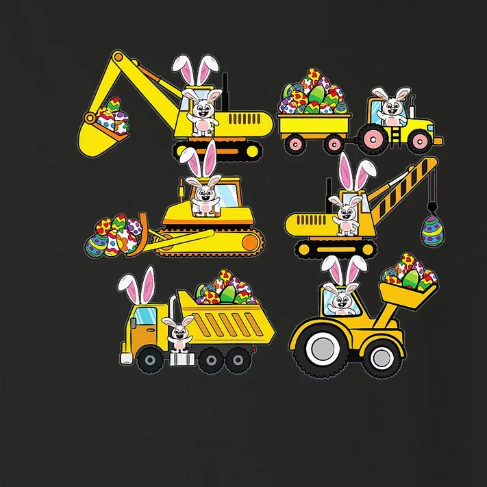 Egg Hunting Heavy Equipment Easter Construction Vehicle Toddler Long Sleeve Shirt