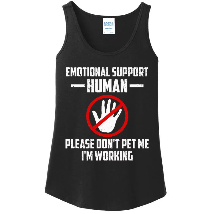 Emotionalsupport Human Halloween Costume Do Not Pet Me Ladies Essential Tank