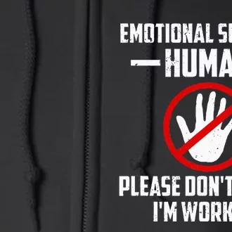 Emotionalsupport Human Halloween Costume Do Not Pet Me Full Zip Hoodie