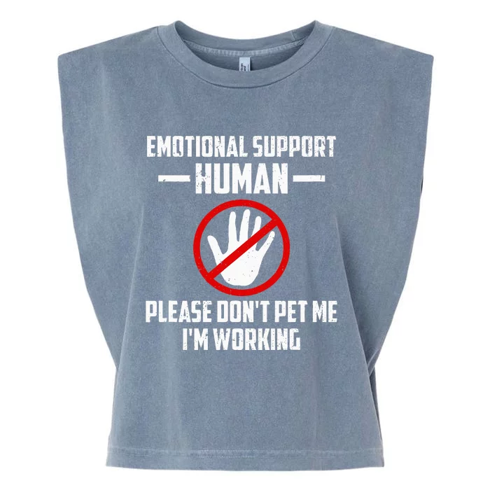 Emotionalsupport Human Halloween Costume Do Not Pet Me Garment-Dyed Women's Muscle Tee