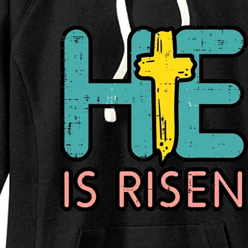 Easter He Is Risen Jesus Resurrection Christian Great Gift Women's Fleece Hoodie