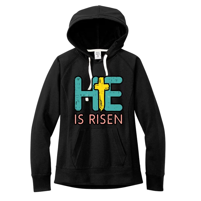 Easter He Is Risen Jesus Resurrection Christian Great Gift Women's Fleece Hoodie