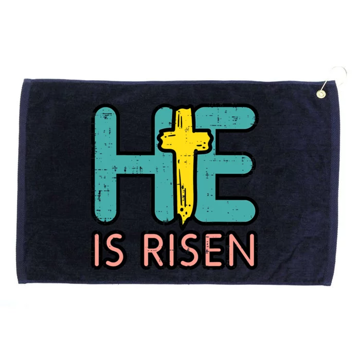 Easter He Is Risen Jesus Resurrection Christian Great Gift Grommeted Golf Towel