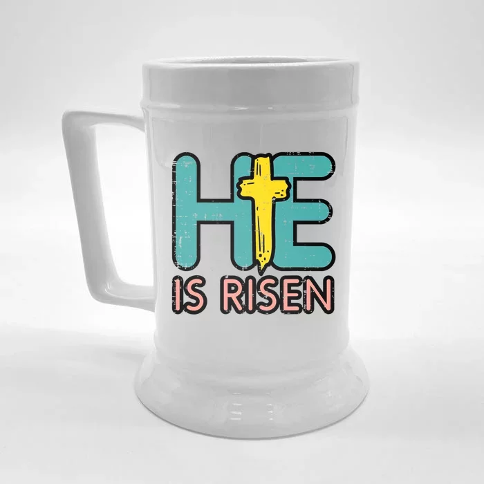 Easter He Is Risen Jesus Resurrection Christian Great Gift Front & Back Beer Stein