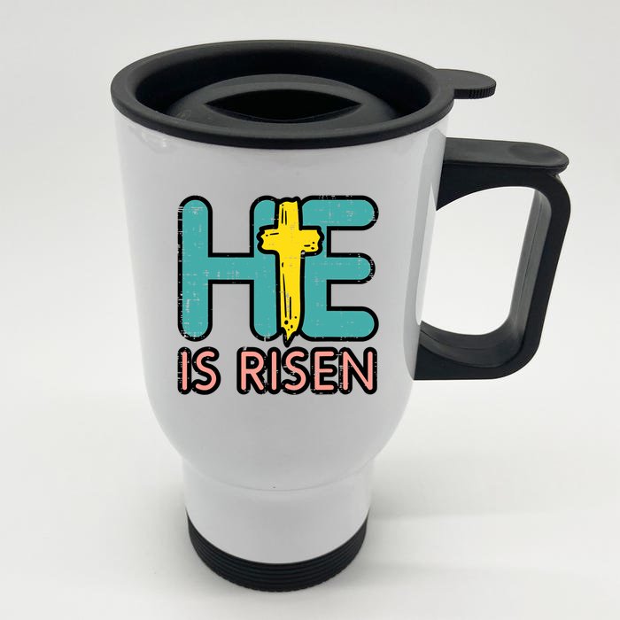 Easter He Is Risen Jesus Resurrection Christian Great Gift Front & Back Stainless Steel Travel Mug