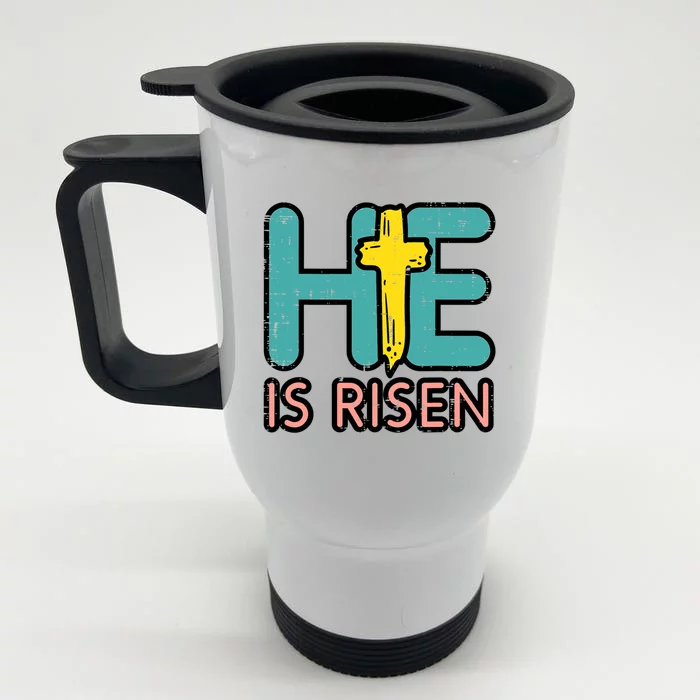 Easter He Is Risen Jesus Resurrection Christian Great Gift Front & Back Stainless Steel Travel Mug