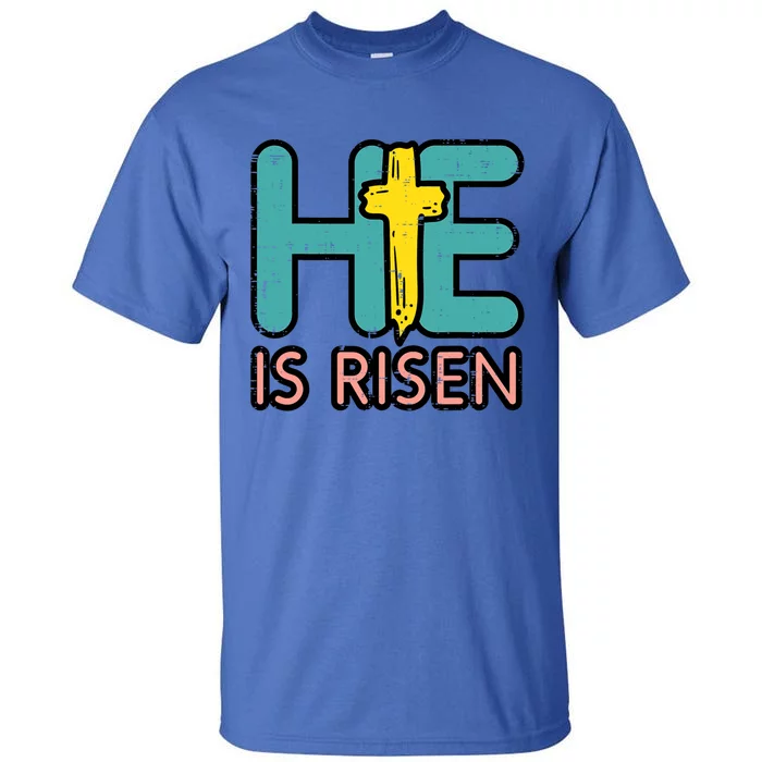 Easter He Is Risen Jesus Resurrection Christian Gift Tall T-Shirt