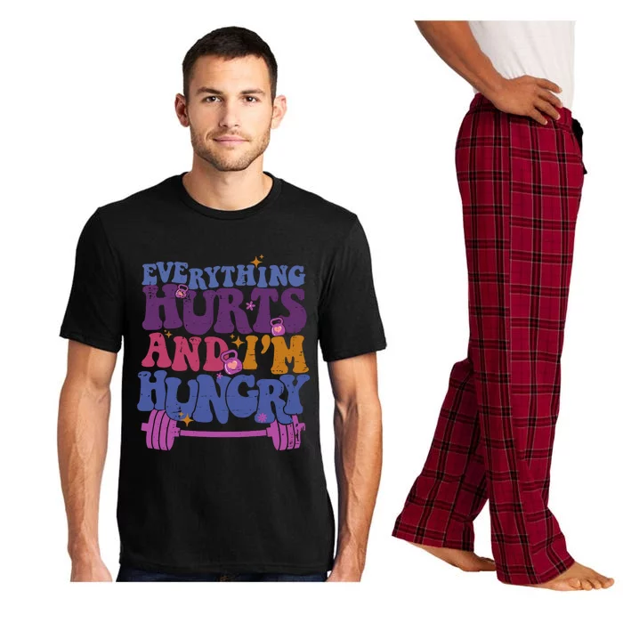 Everything Hurts IM Hungry Funny Workout Pajama Set