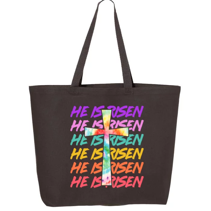 Easter He Is Risen Tie Dye Cross 25L Jumbo Tote