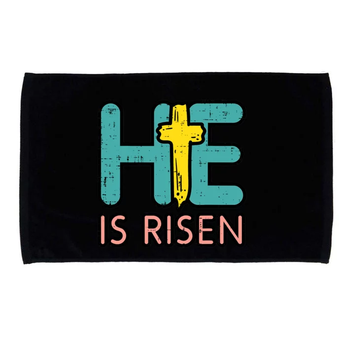 Easter He Is Risen Jesus Resurrection Christian Funny Gift Microfiber Hand Towel