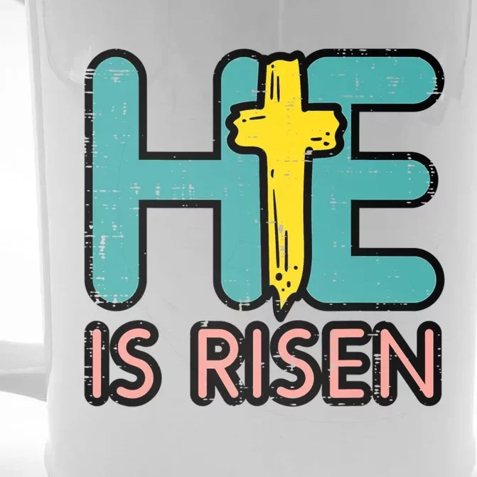 Easter He Is Risen Jesus Resurrection Christian Funny Gift Front & Back Beer Stein