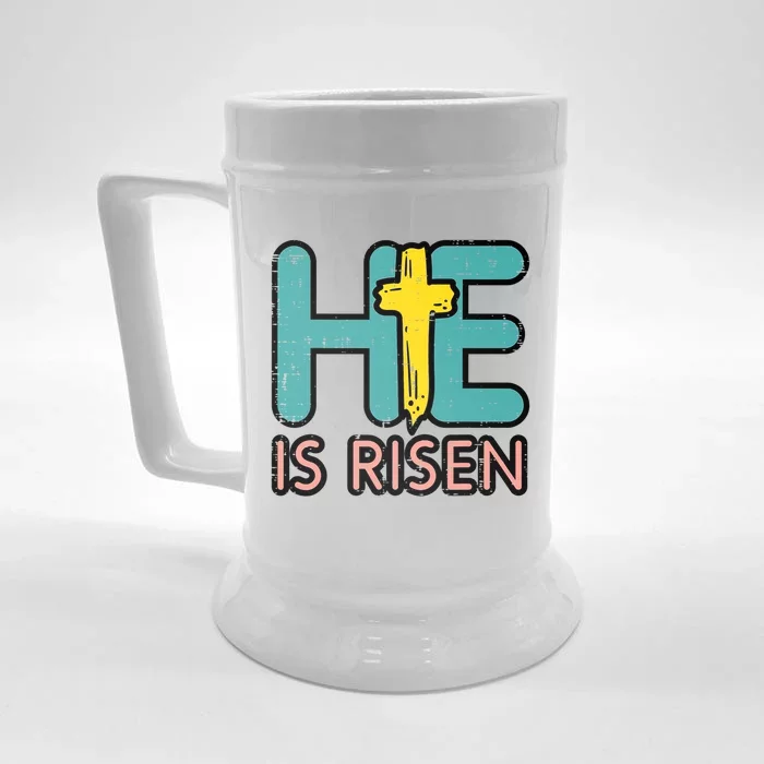 Easter He Is Risen Jesus Resurrection Christian Funny Gift Front & Back Beer Stein