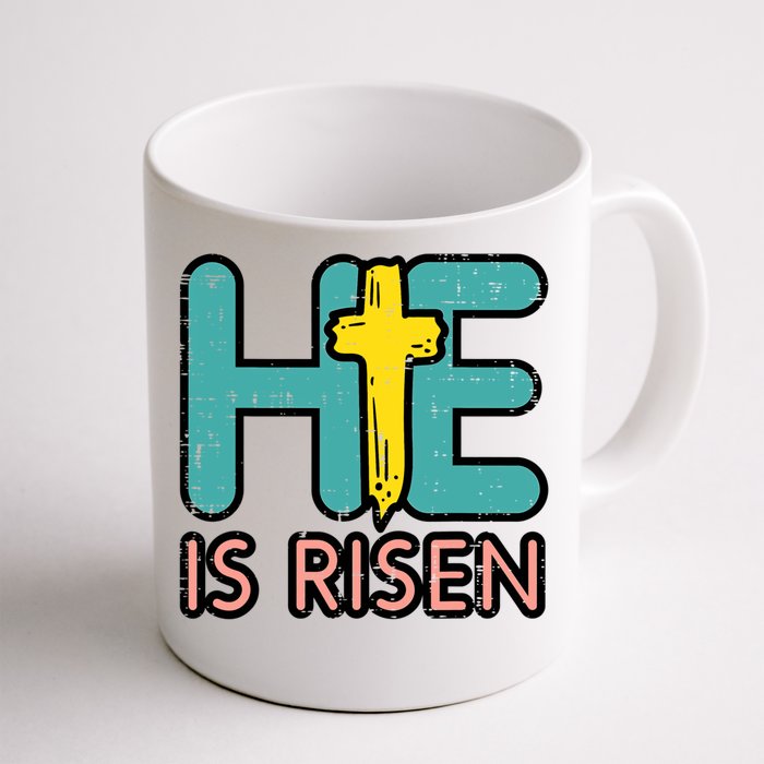 Easter He Is Risen Jesus Resurrection Christian Funny Gift Front & Back Coffee Mug