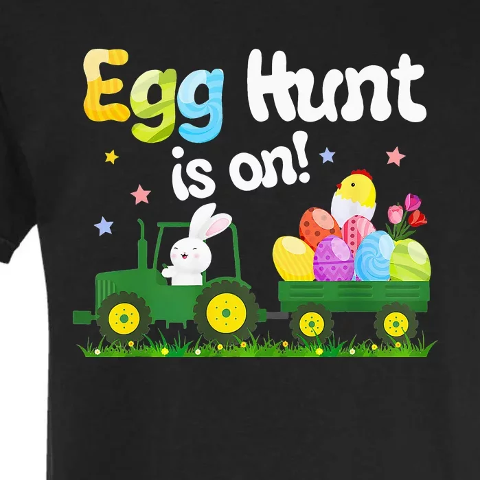 Egg Hunt Is On Tractor Funny Easter Bunny Garment-Dyed Heavyweight T-Shirt